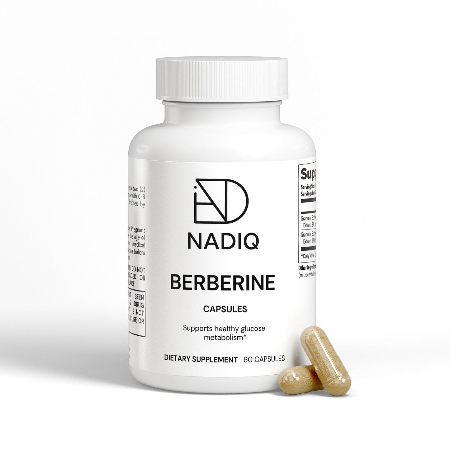 NADIQ, Berberin – Pflanzliche Unterstützung für Stoffwechsel & Balance (60 vegane Kapseln)