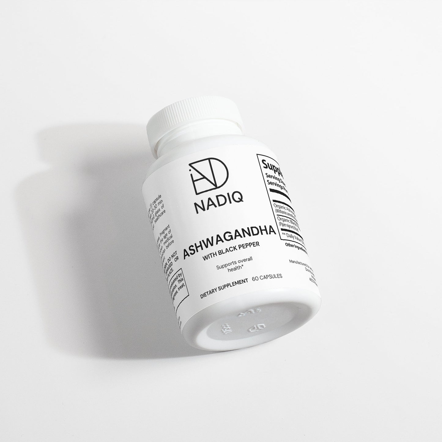 NADIQ Ashwagandha – Bio-Adaptogen für Stressbalance & mentale Stärke (60 vegane Kapseln)