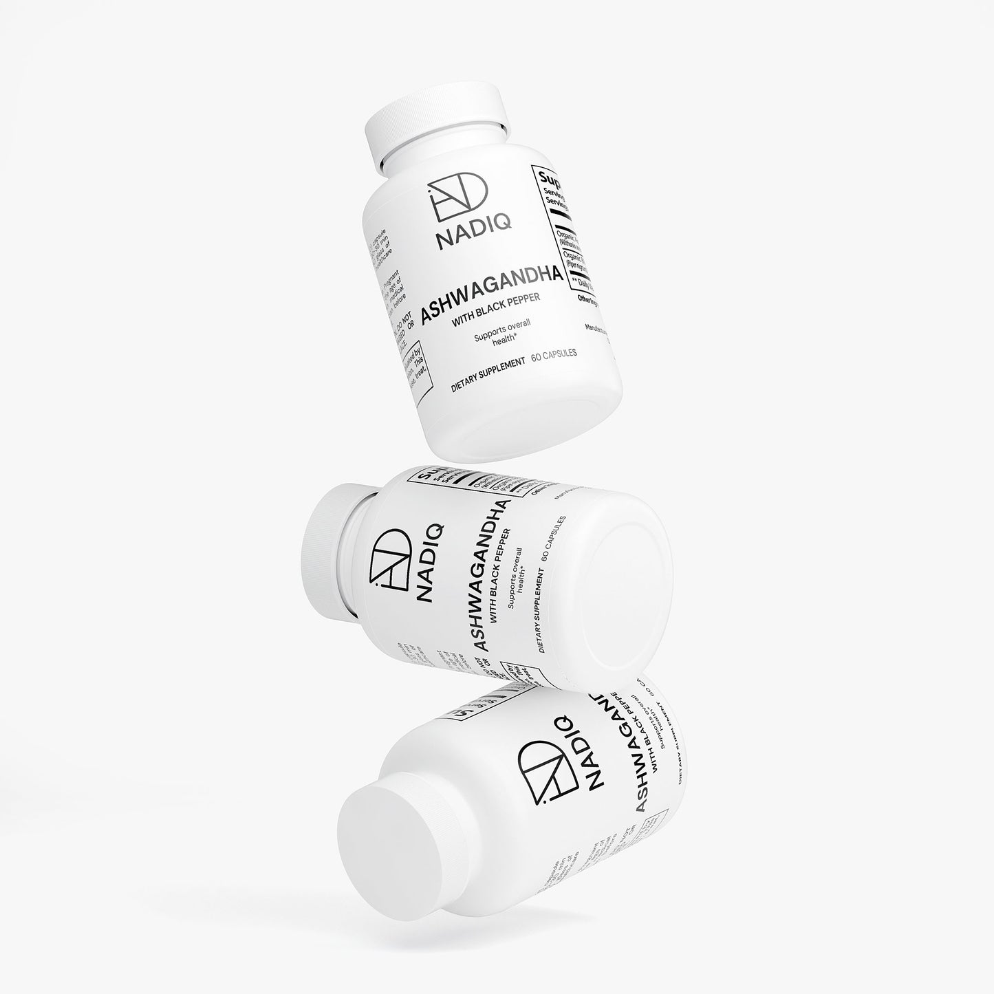 NADIQ Ashwagandha – Bio-Adaptogen für Stressbalance & mentale Stärke (60 vegane Kapseln)