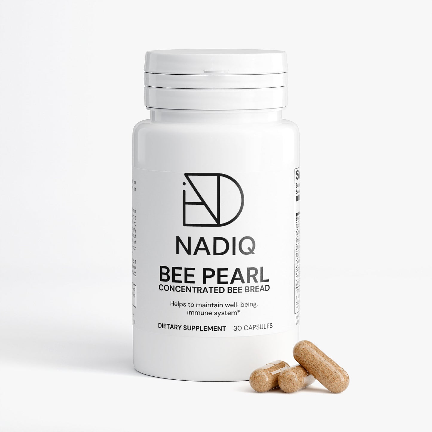 NADIQ Bee Pearl Capsules – Freeze-Dried Bee Bread & Vitamin C