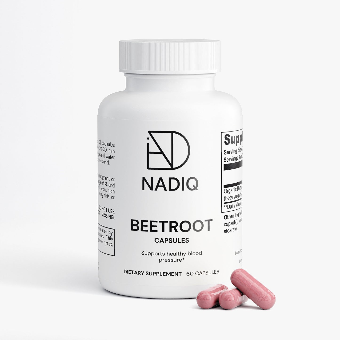 NADIQ Organic Beetroot Capsules – 60 Vegan Caps