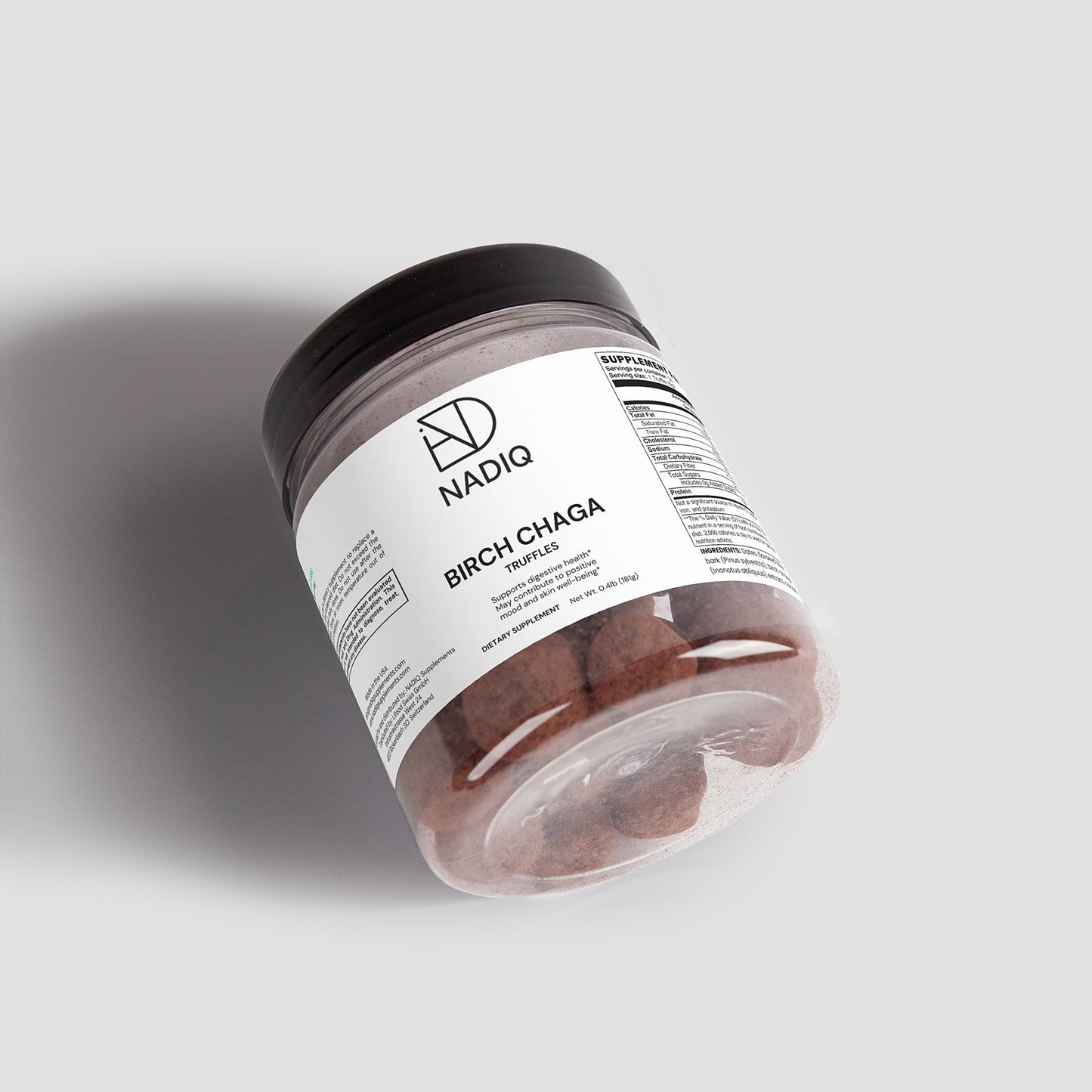 NADIQ Birch Chaga Truffles – Functional Chocolate Snack with Chaga, Pine Bark & Cacao