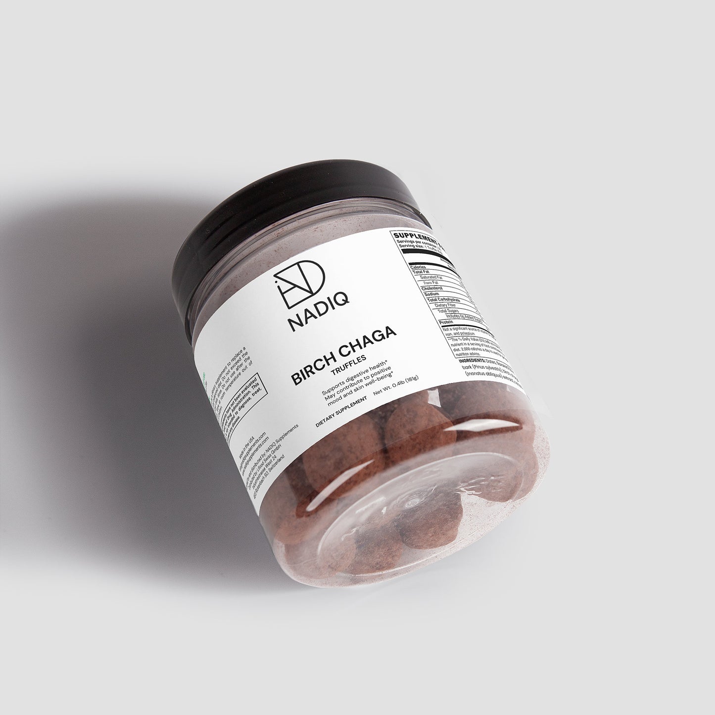 NADIQ Birch Chaga Truffles – Functional Chocolate Snack with Chaga, Pine Bark & Cacao