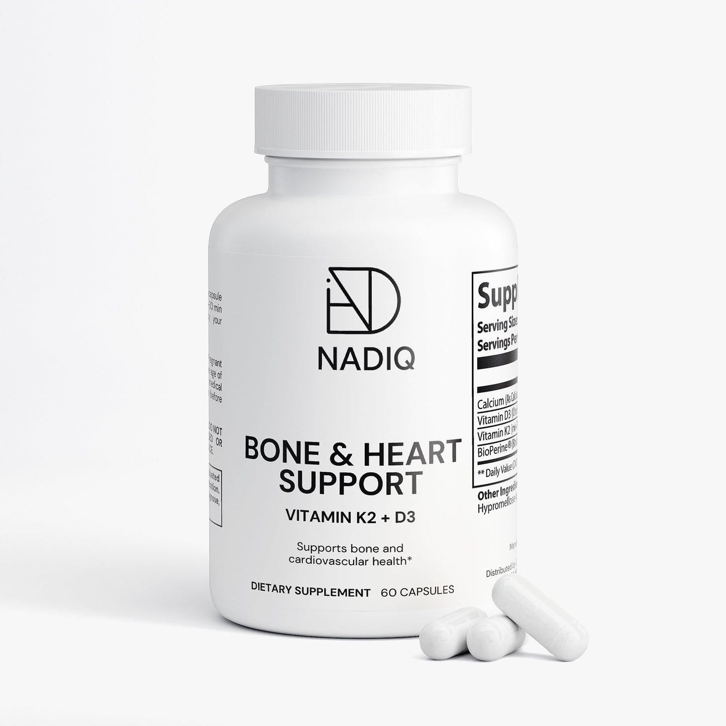 Vitamin D3 + K2 – Dual Nutrient Support for Bone & Cardiovascular Wellness