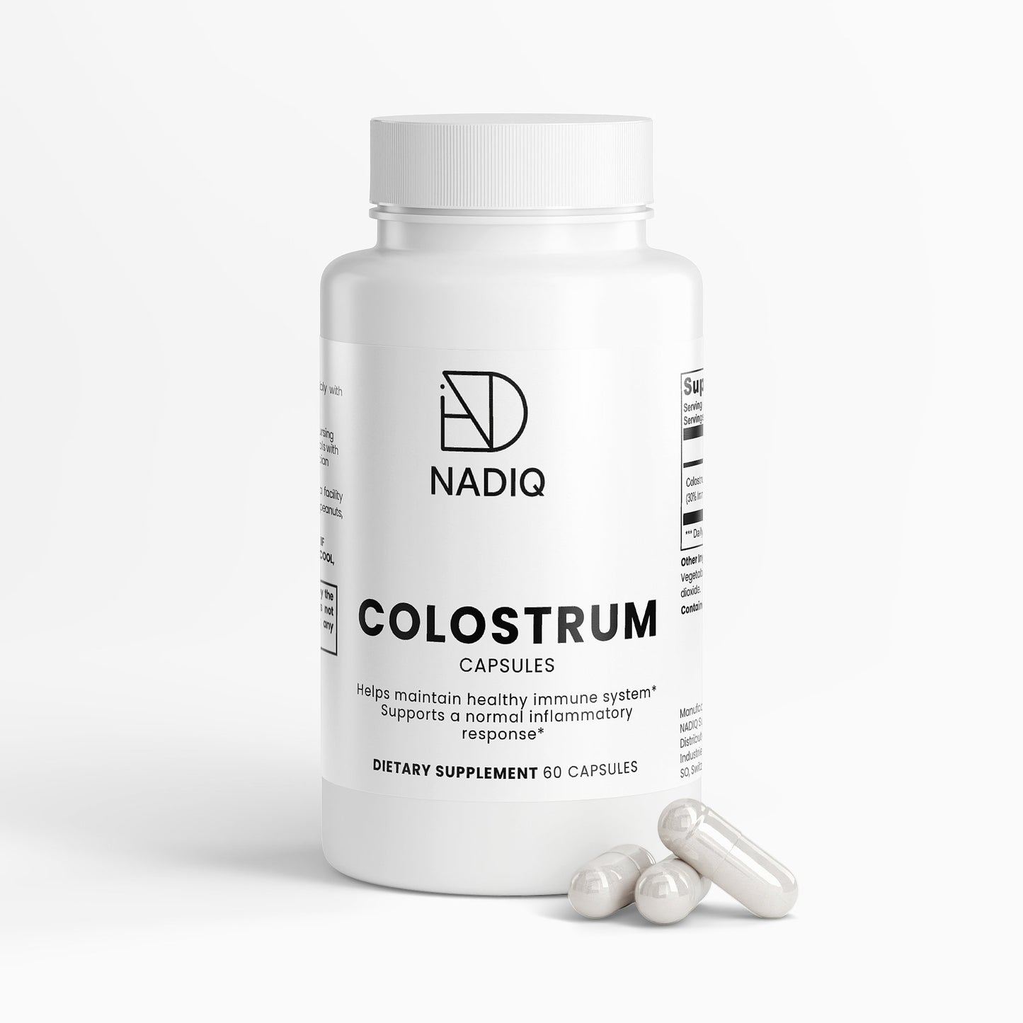 Colostrum Capsules – 500mg with 30% IgG for Immune & Digestive Support