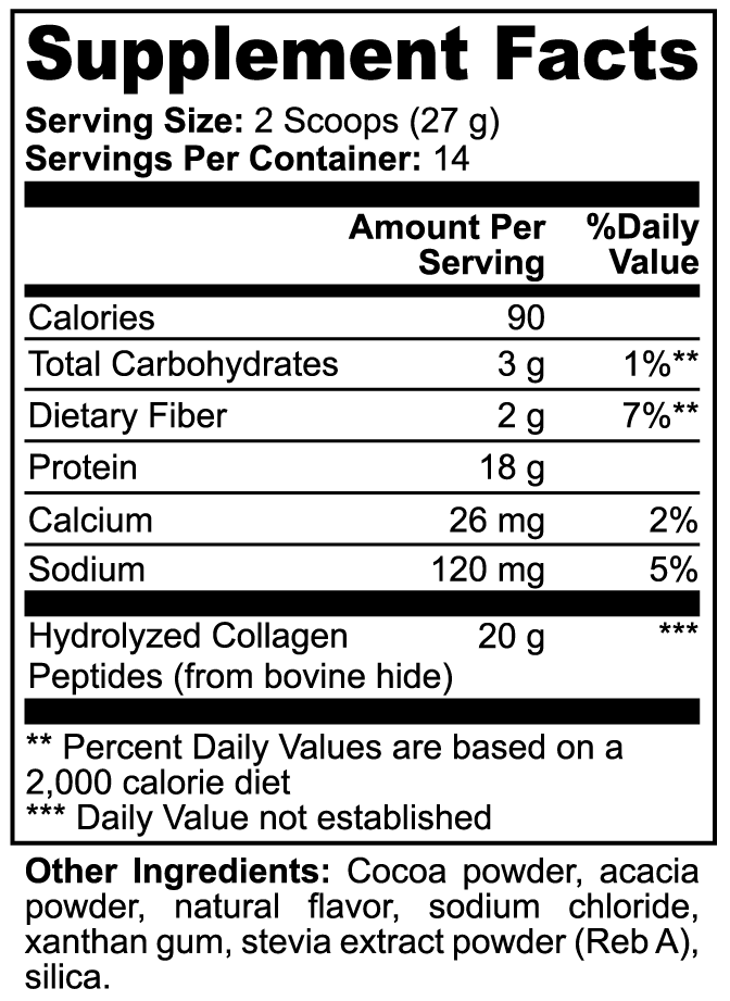 Grass-Fed Collagen Peptide Powder | Healthy Skin, Muscles & Bones (Chocolate)