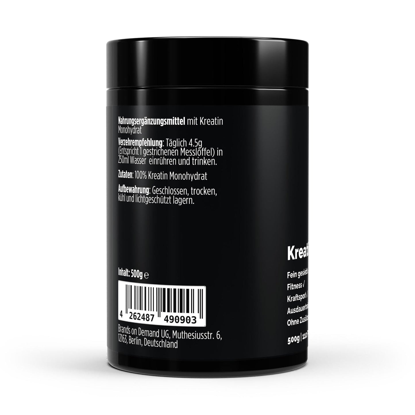Kreatin Monohydrat - Geschmacksneutral - 500g