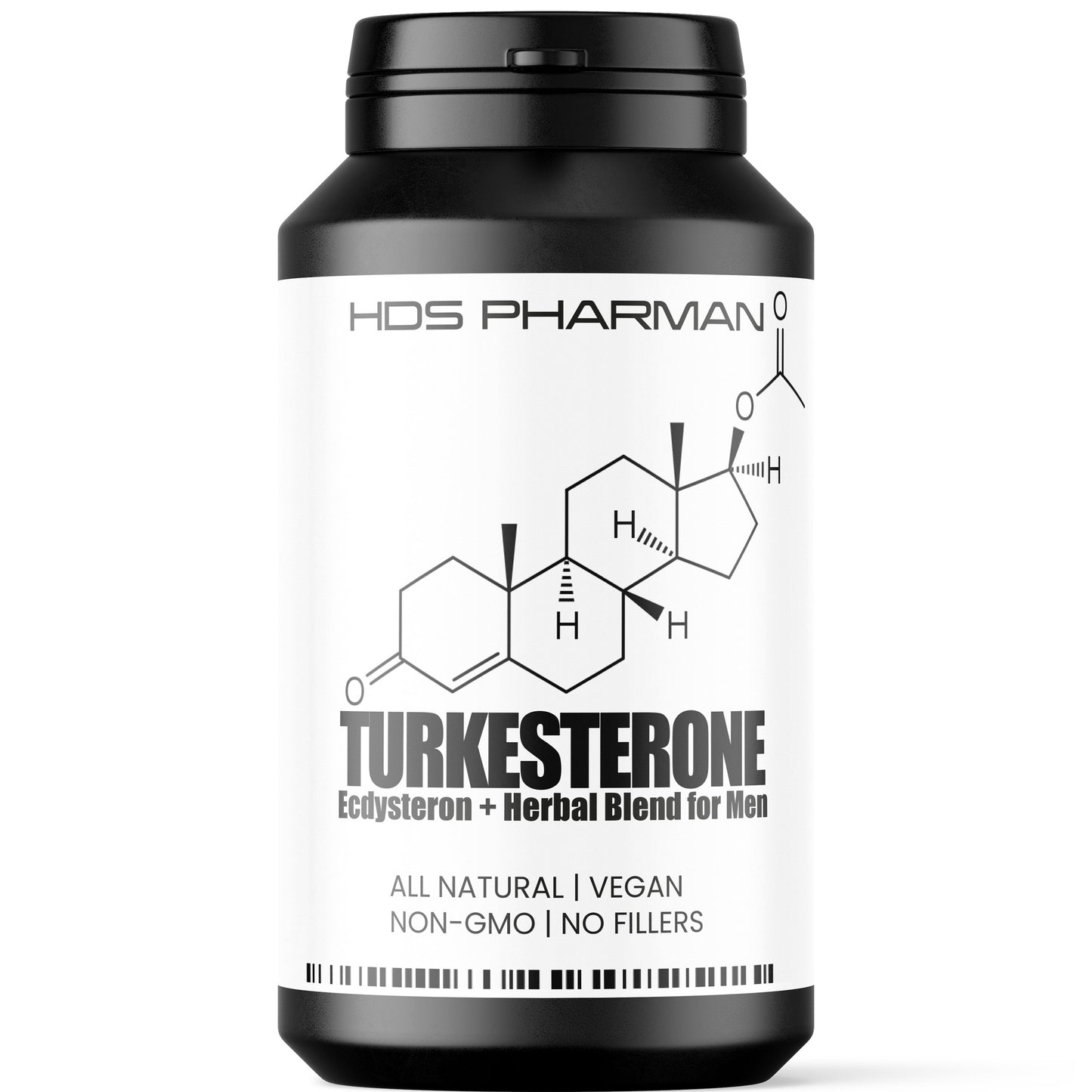 HDS Pharman, Turkesterone 1000 mg – Ajuga-Extrakt, Ecdysteron mit Tribulus, Maca & Zink – 100 % natürlich
