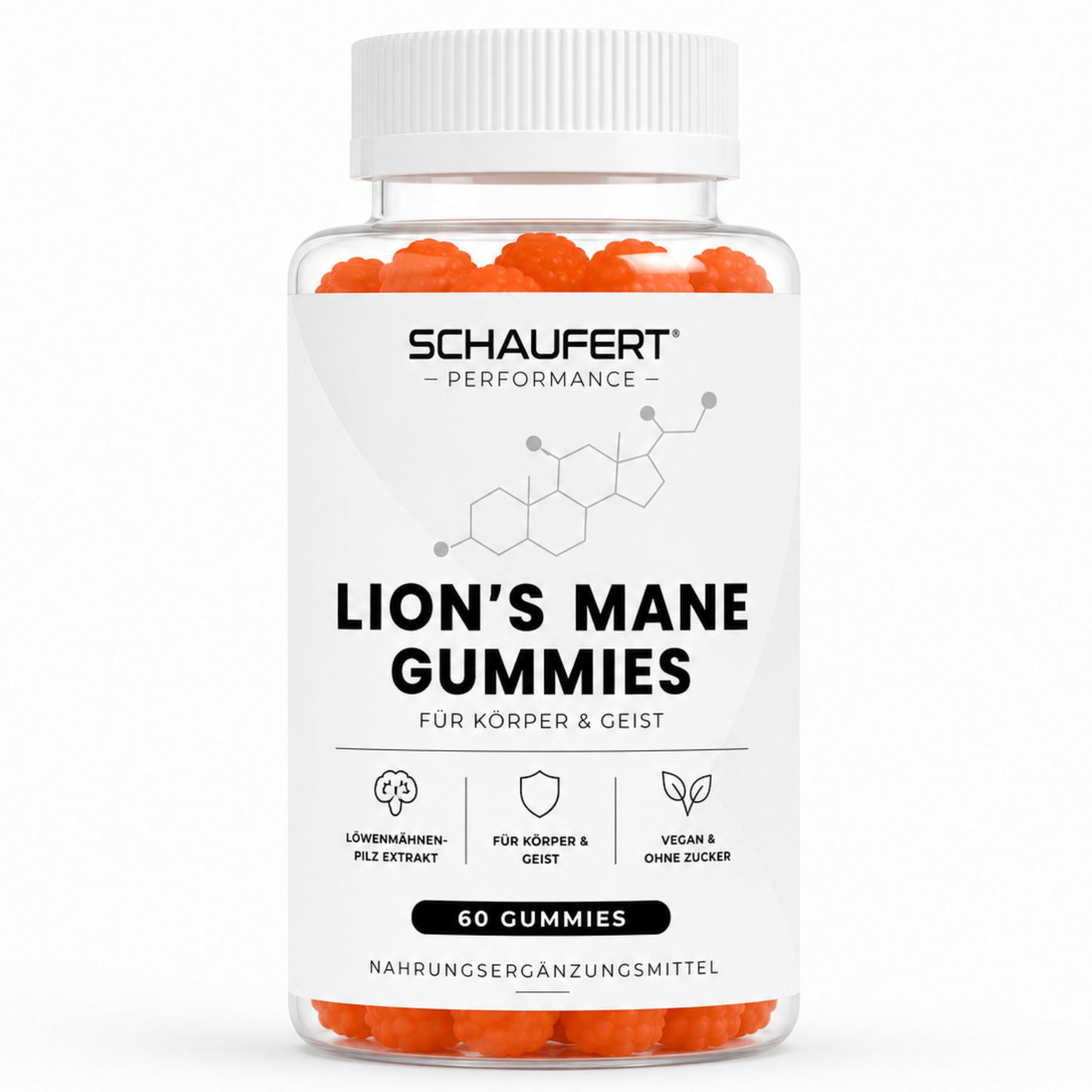 Löwenmähne ( Lion's Mane ) + Vitamin B6 Gummies - 60 Stk.