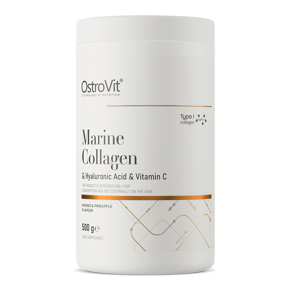 OstroVit Marine Collagen + Hyaluronic Acid + Vitamin C 500 g