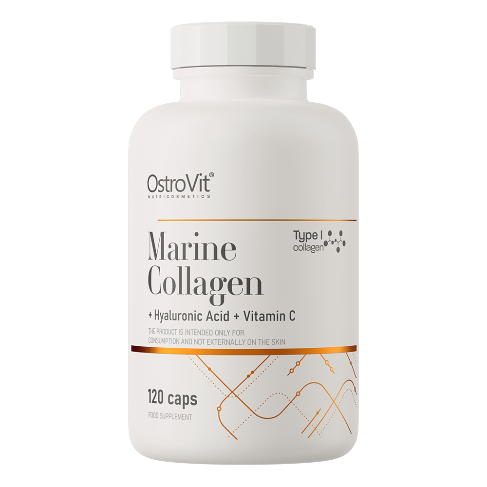 OstroVit Marines Kollagen + Hyaluronsäure + Vitamin C - 120 Kapseln