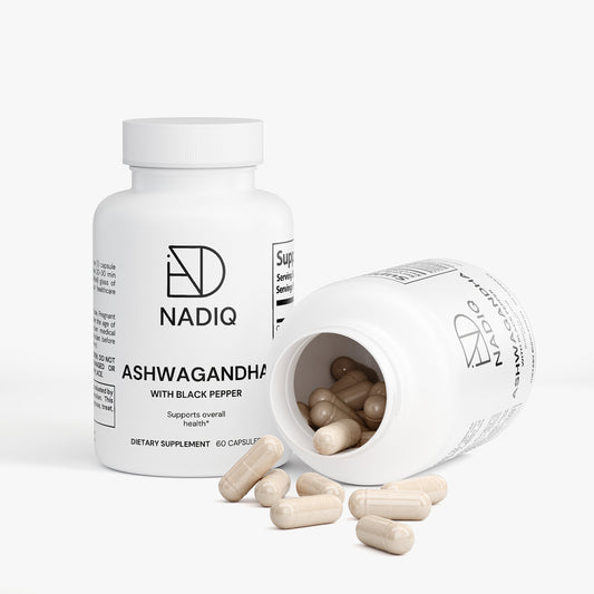 NADIQ Ashwagandha – Bio-Adaptogen für Stressbalance & mentale Stärke (60 vegane Kapseln)
