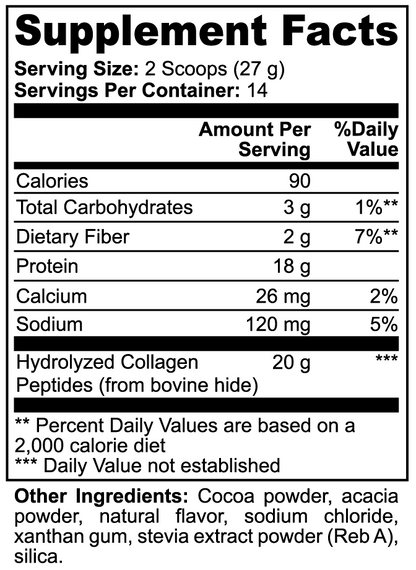 Grass-Fed Collagen Peptide Powder | Healthy Skin, Muscles & Bones (Chocolate)