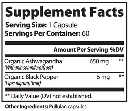 NADIQ Ashwagandha – Bio-Adaptogen für Stressbalance & mentale Stärke (60 vegane Kapseln)