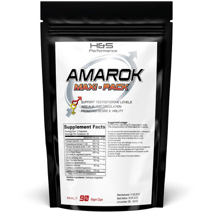 Amarock Maxi pack - 90 Potente Vegane HERBAL Kapseln Pillen für Männer