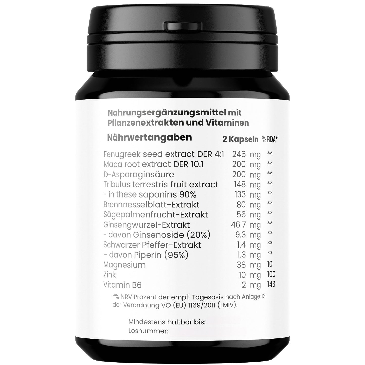 6 x T-Sterol 750 - Herbal Sterol für Männergesundheit, Natürliche Testosteron