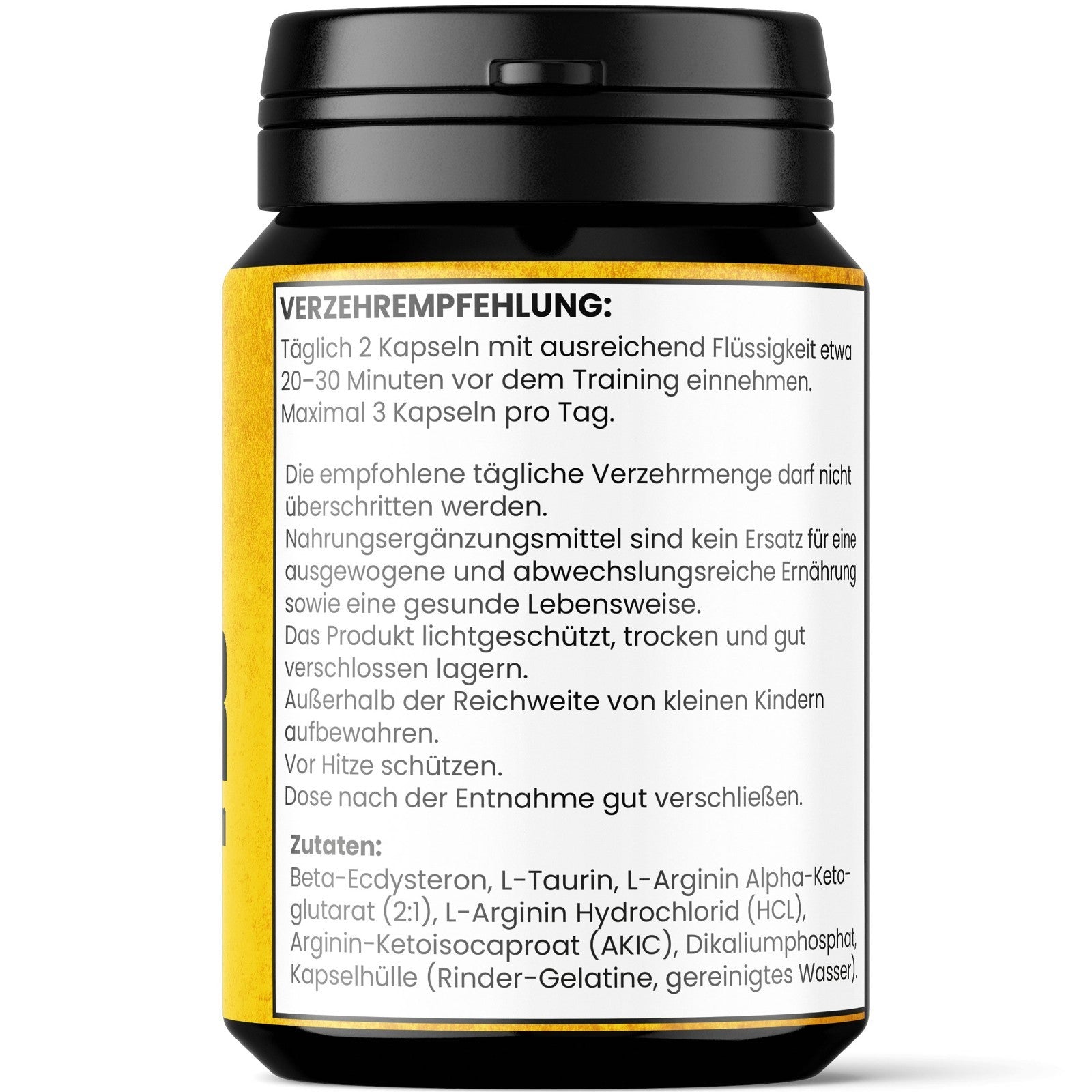 10x GAME CHANGER – Ecdysteron + Arginin + Taurin | Testo Booster  | Muskelaufbau