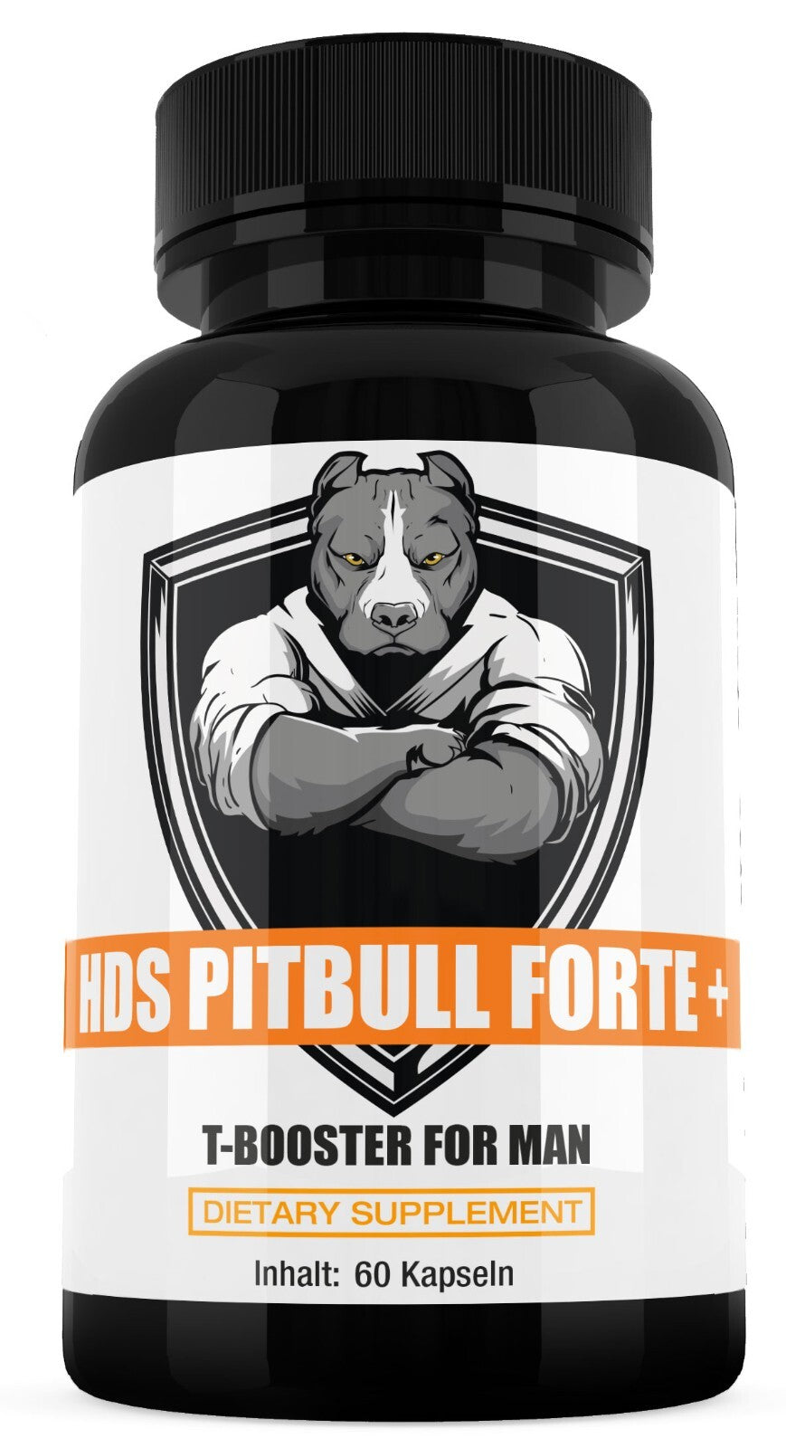 HDS PITBULL Forte Plus 60 Kapseln  Testo Booster Muskelaufbau Bodybuilding Vegan