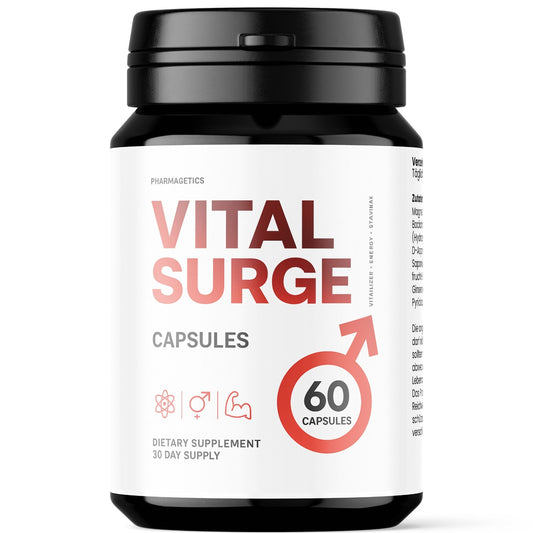 Vital Surge • Männer Kapseln • Testosteron & Energie • Zink • B6 • D3 • 60 Stück