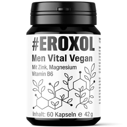 Eroxol – Men Vital Vegan | Pflanzlicher Komplex mit Zink, Magnesium & Vitamin B6
