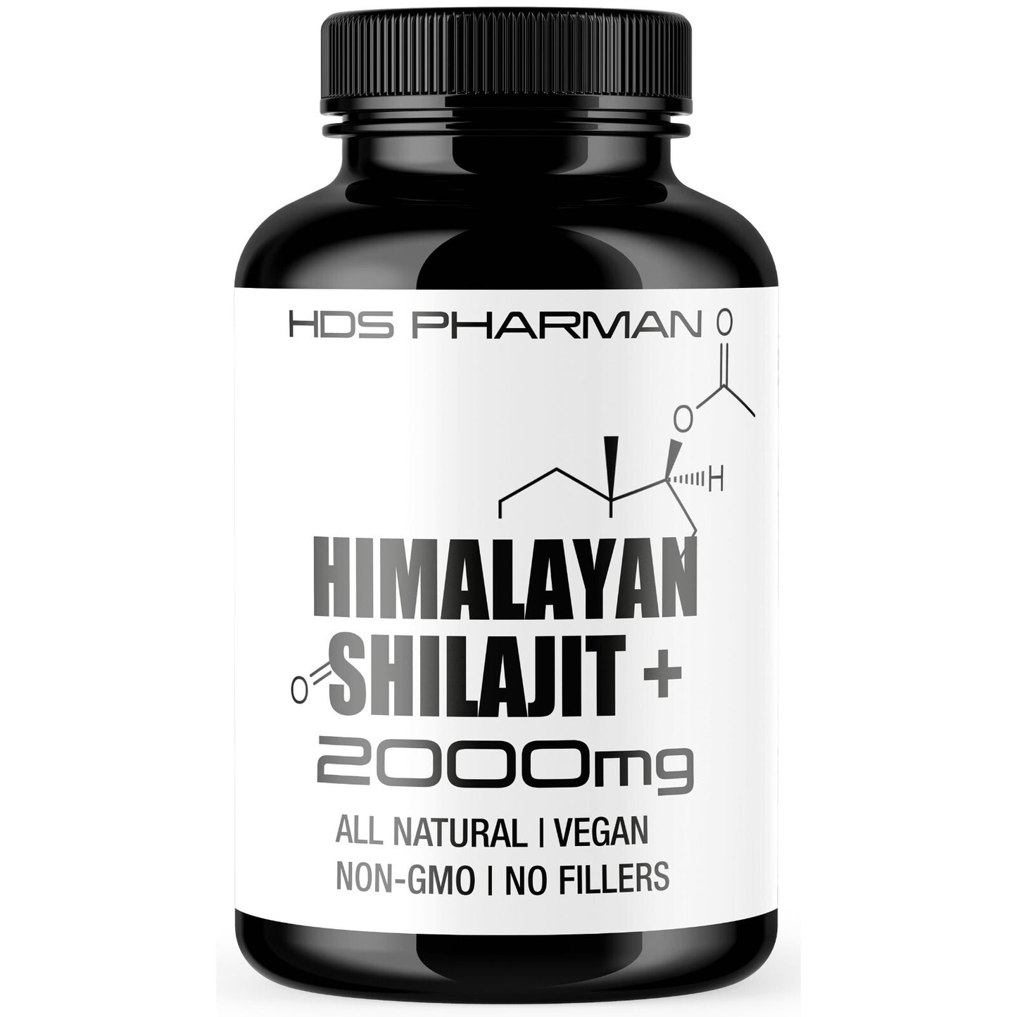 Premium Shilajit - Komplex: 2000mg mit Fulvic- und Huminsäuren + Ashwagandha