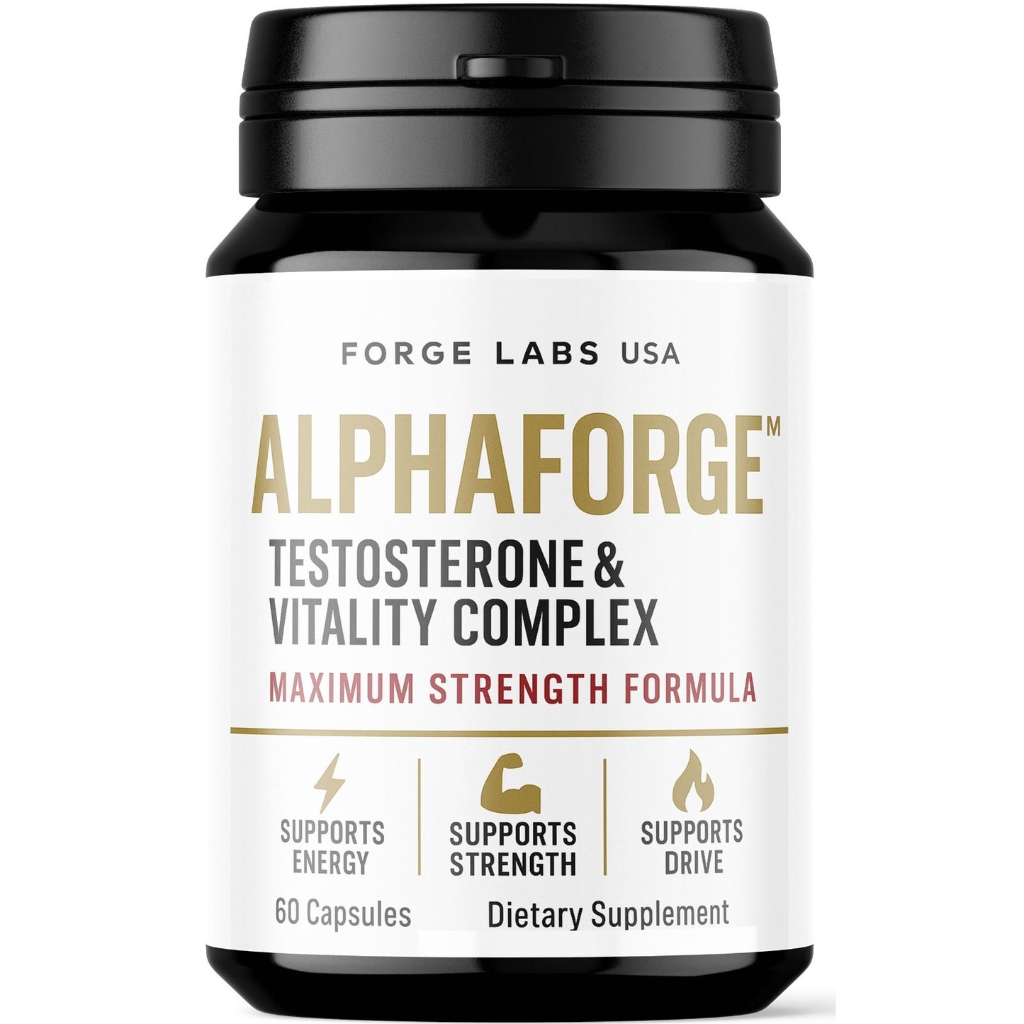 Alphaforge Pflanzliche Potenz-Formel Maca, Arginin, Zink, Magnesium Testoboost