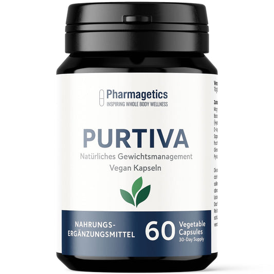 PURIVA Abnehmen Kapseln • Pflanzlich • Vegan • Ginseng Guarana Ashwagandha