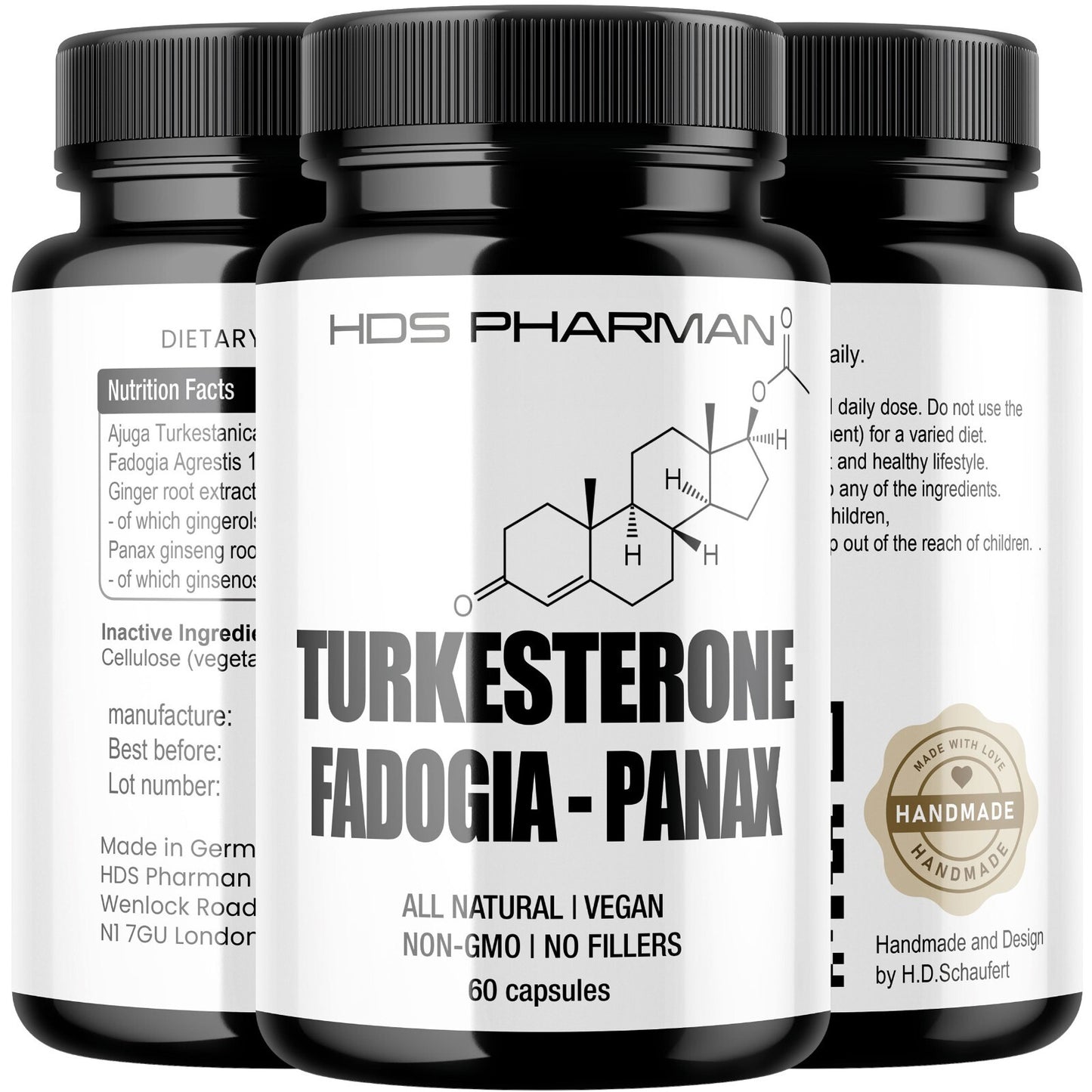 Turkesteron 60 Kapseln 500mg Stark Anabol Beste Qualität No Brand Muskelaufbau