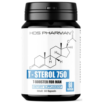 6 x T-Sterol 750 - Herbal Sterol für Männergesundheit, Natürliche Testosteron