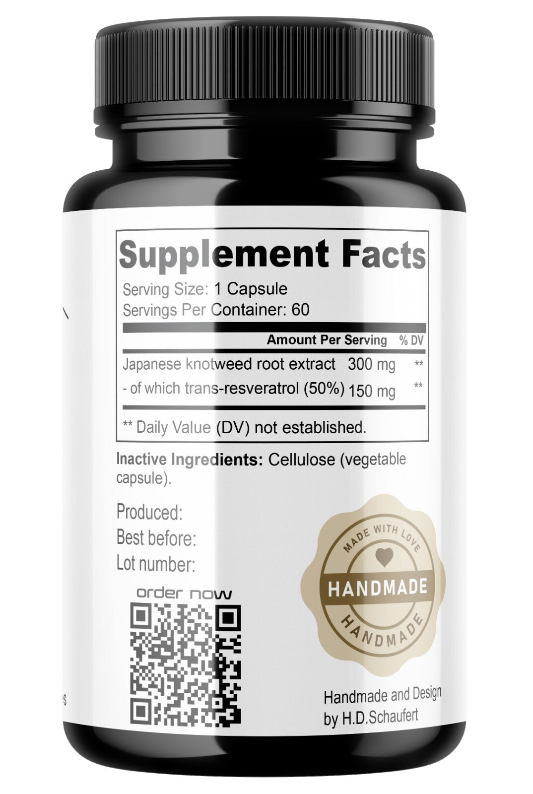 Resveratrol 3 x 60 Vegane Kapseln Handmade ohne Füller und Trennmittel
