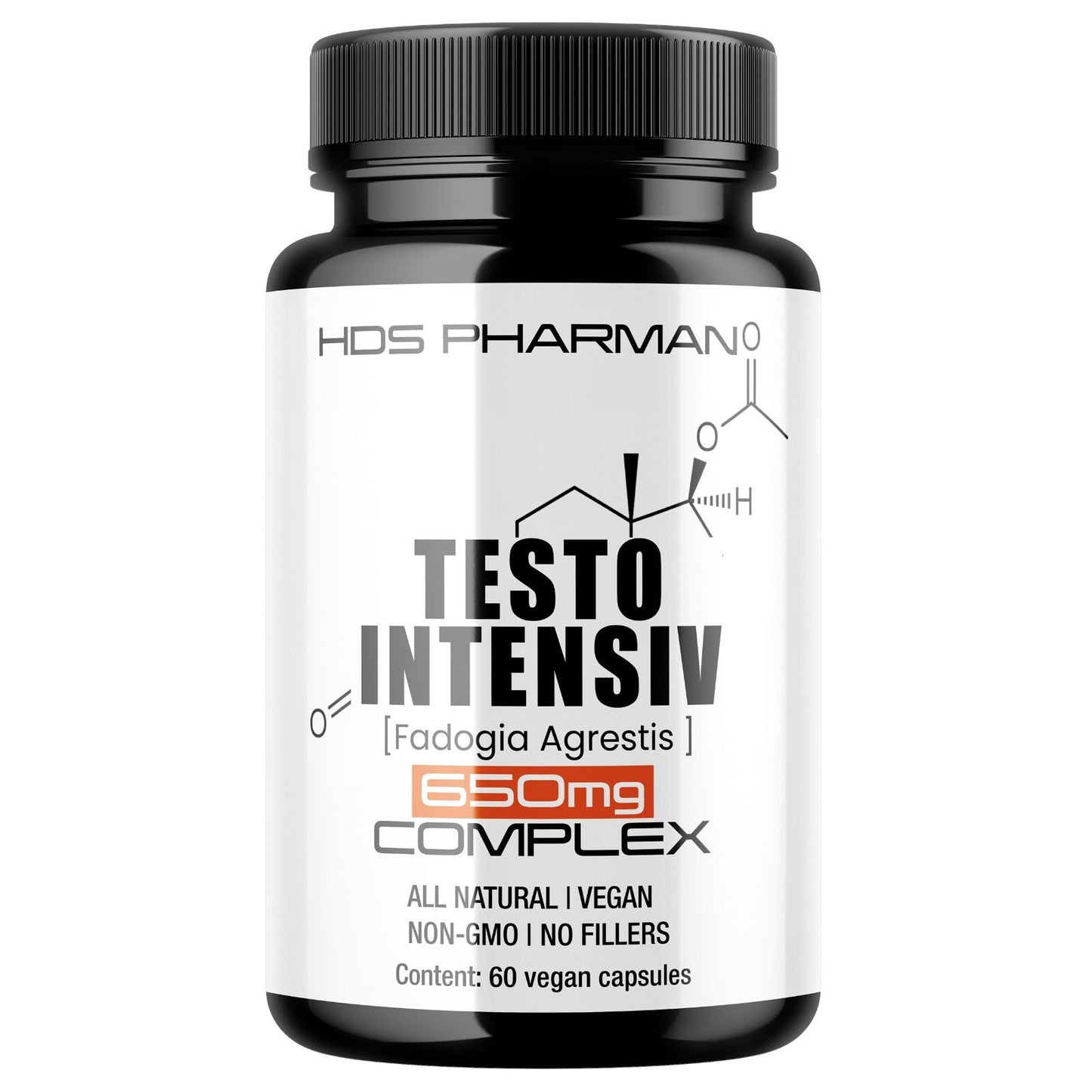 Pharman - Testo Intensiv - 60 Vegane Kapseln, Muskelaufbau, Testo Booster,