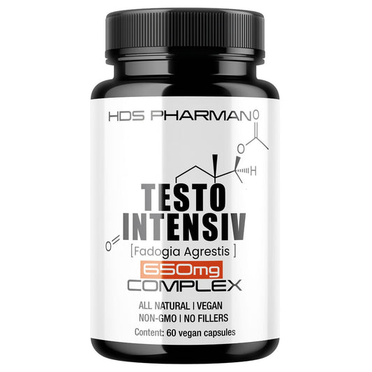 Pharman - Testo Intensiv - 60 Vegane Kapseln, Muskelaufbau, Testo Booster,