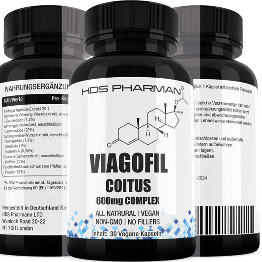 Viagofil Koitus High Potency Männer Kapsel Bio, Vegan Testosteron-Booster
