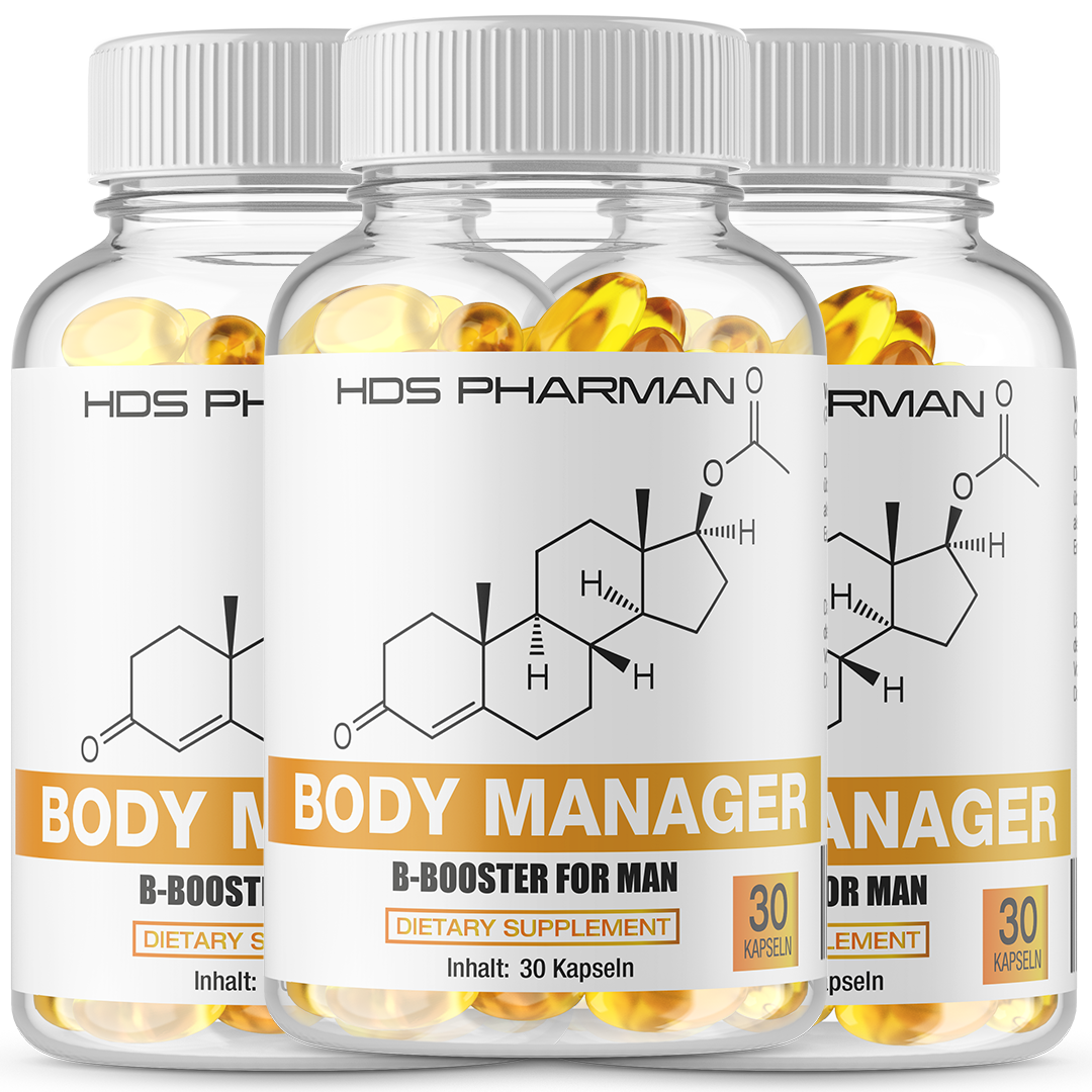 3 x HDS Pharman Body Manager | Männer Fatburner | Abnehmen | Diät Unterstützung