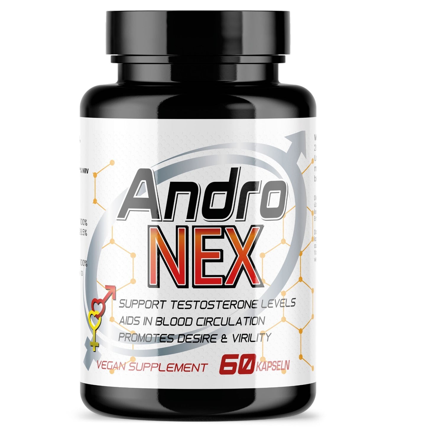 Andronex – Testo-Booster mit Arginin, Citrullin, Zink & Vitamin D3 – 60 Kaps