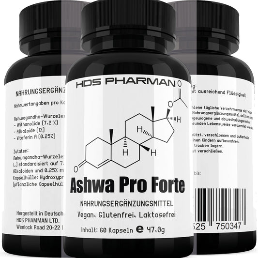 Ashwagandha Capsules 7000 mg Genuine Natural Supplement Root Extract 50mg Withan