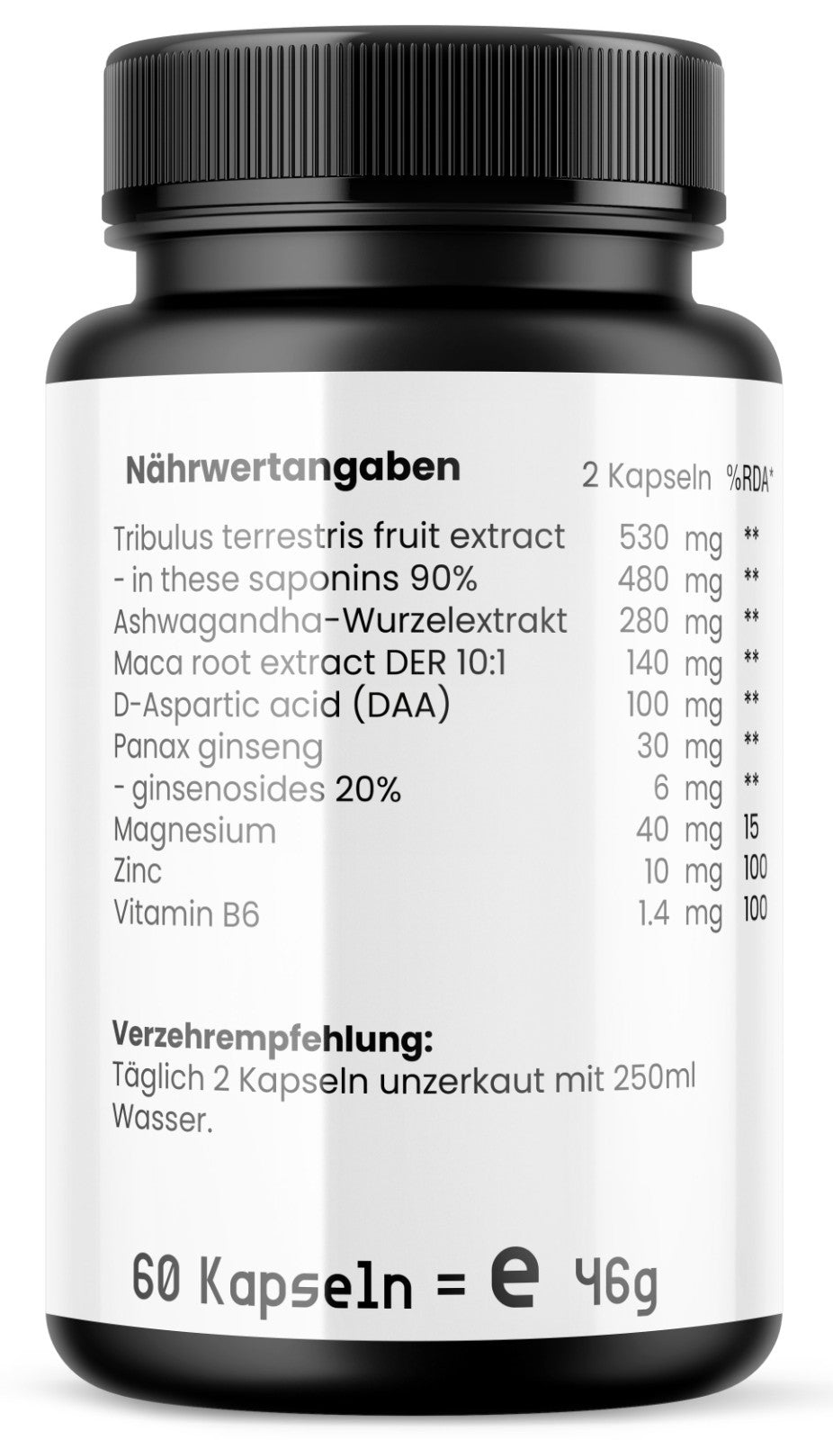 3 x Testoplex - Natürliches Testosteron-Boost mit Ginseng, Ashwagandha & Zink