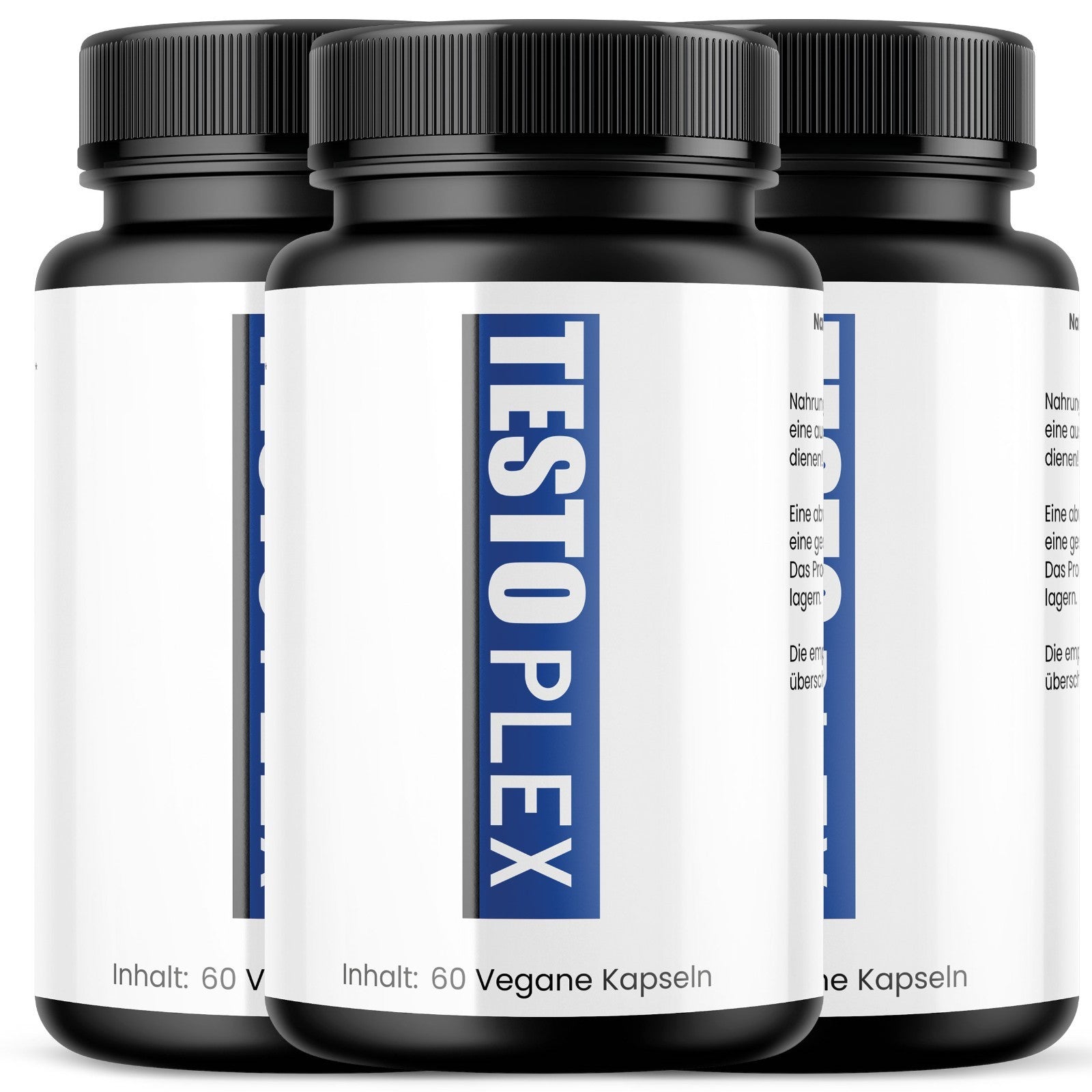 3 x Testoplex - Natürliches Testosteron-Boost mit Ginseng, Ashwagandha & Zink