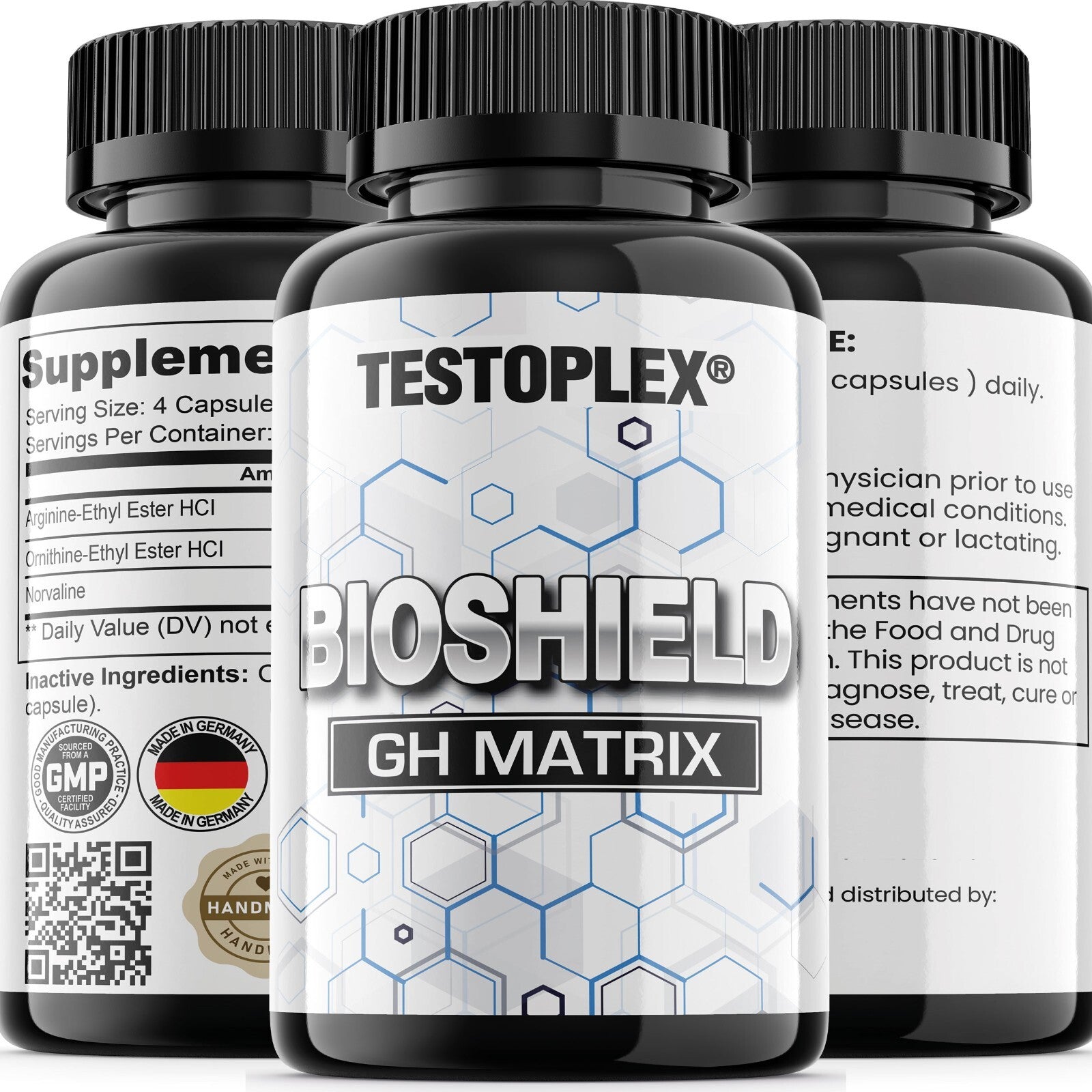 Testoplex, Bioshield GH Aminosäure  L-Arginin, L-Ornithin, Norvaline
