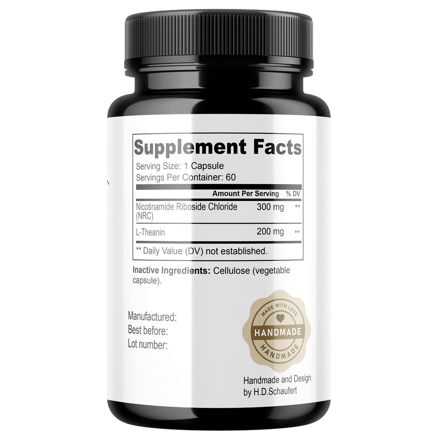 NAD + FORTE - Nicotinamide Riboside Chloride mit L-Theanin - 60 Vegane Kapseln