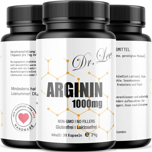 Dr. Lee Arginin 1000mg - 5 Wirkstoffe - 1 Kapsel täglich - 30 Tage