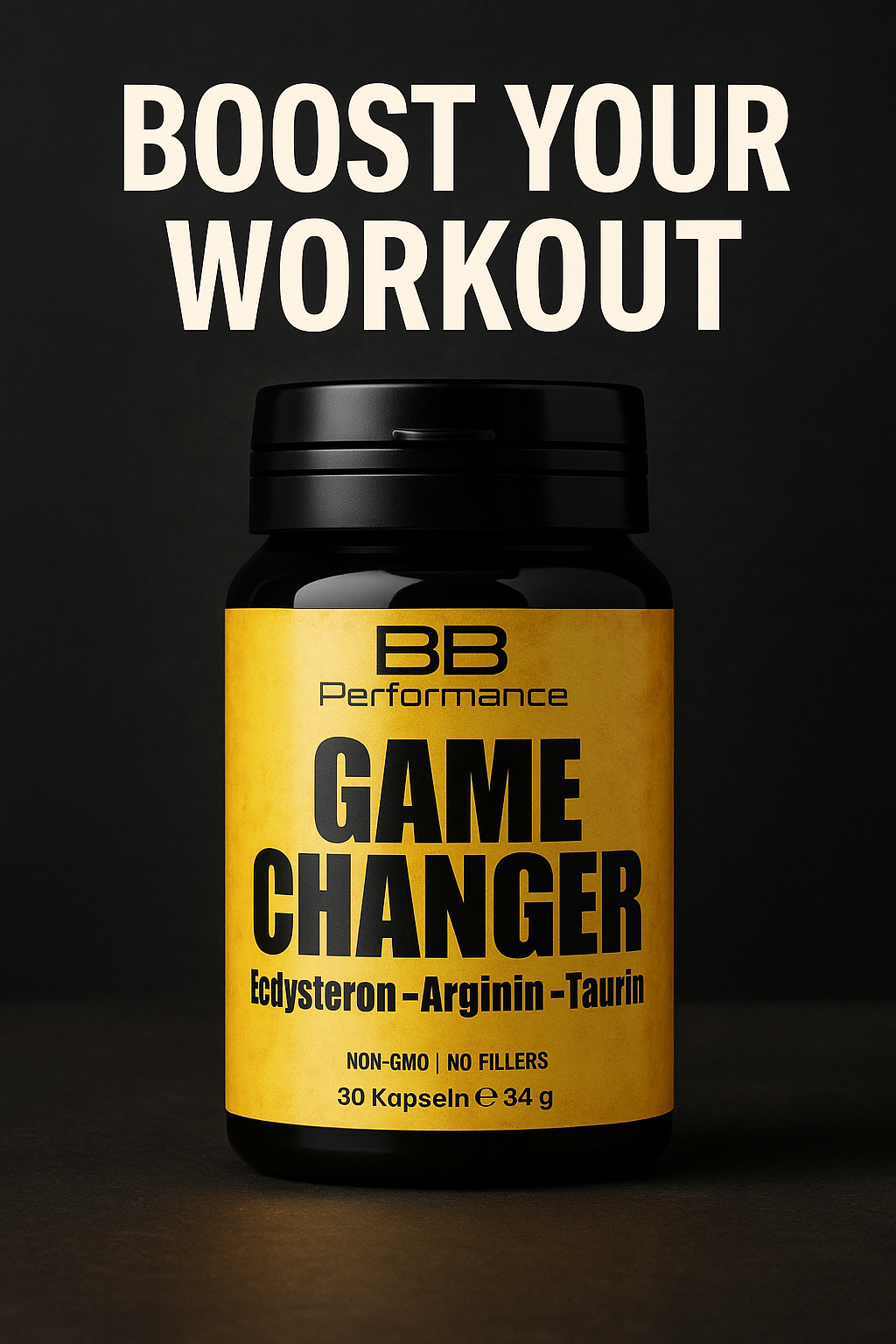 3 x GAME CHANGER – Ecdysteron + Arginin, Taurin | Workout Booster | Muskelaufbau