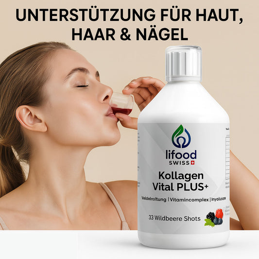 Lifood Swiss, Kollagen Vital PLUS+ Shots - Wild Berry - 500ml