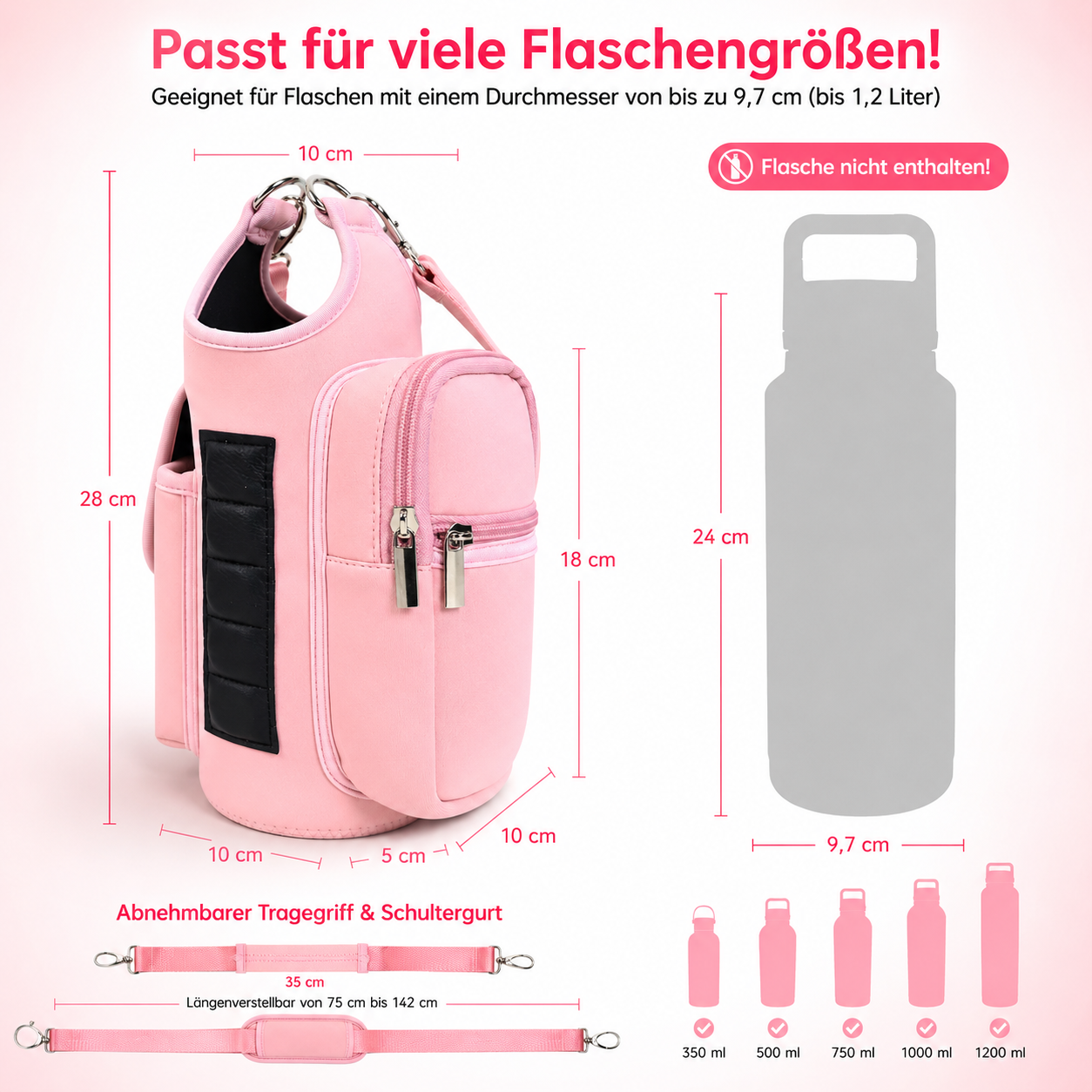Magnetische Flaschenhalter-Tasche – Immer griffbereit. Immer dabei