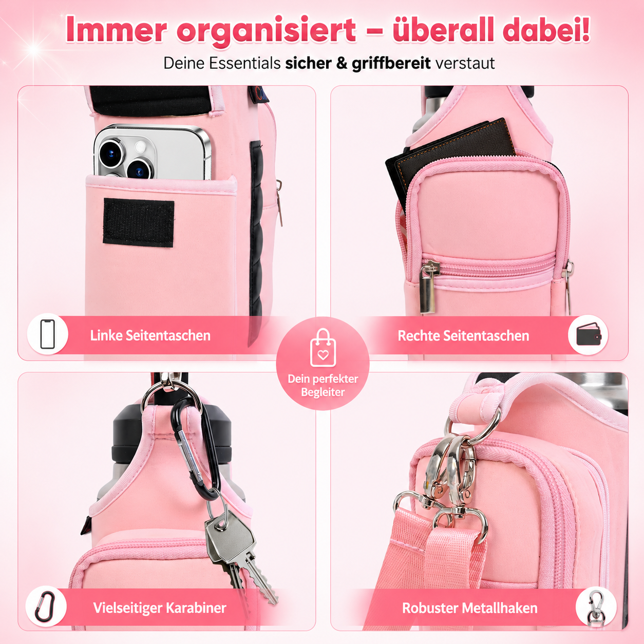 Magnetische Flaschenhalter-Tasche – Immer griffbereit. Immer dabei