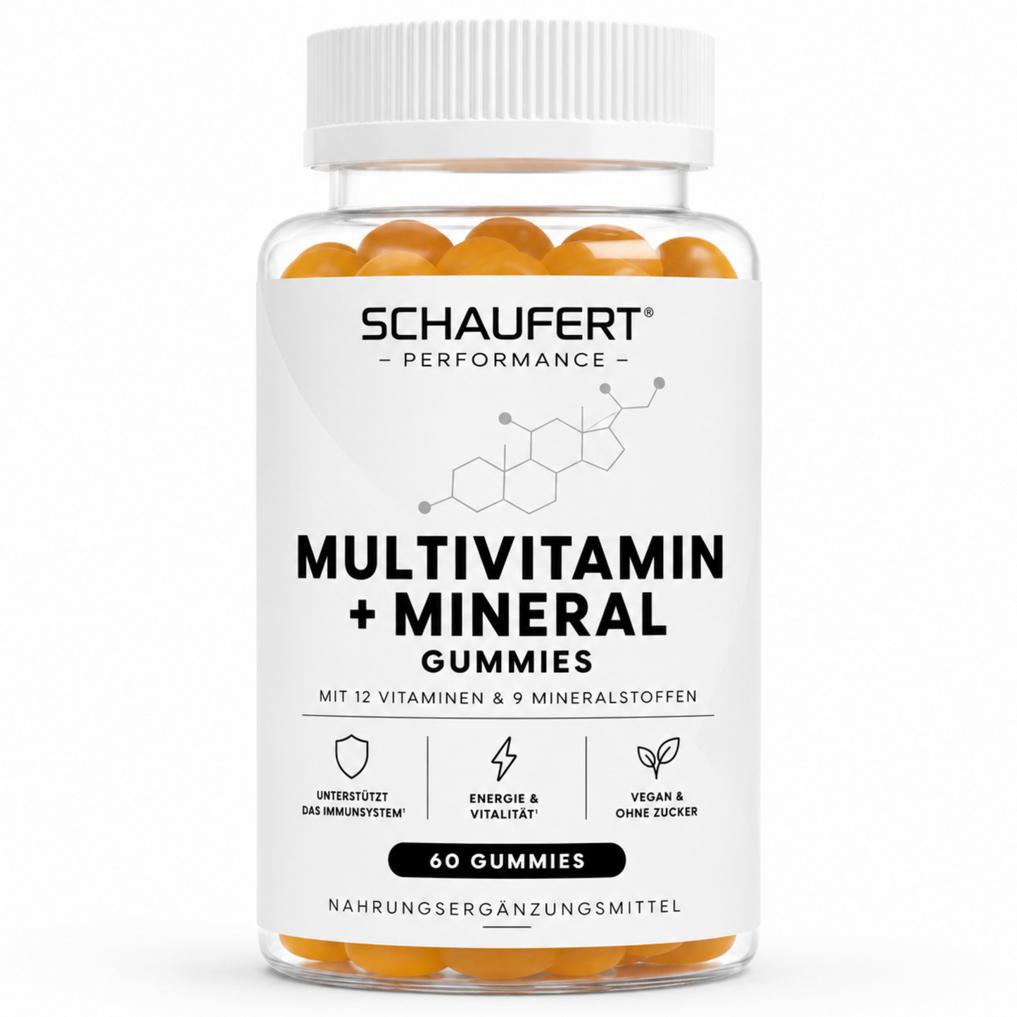 Multi Vitamine Mineral Gummies mit D3, B-Vitamine, Zink & Jod – 60 Stück