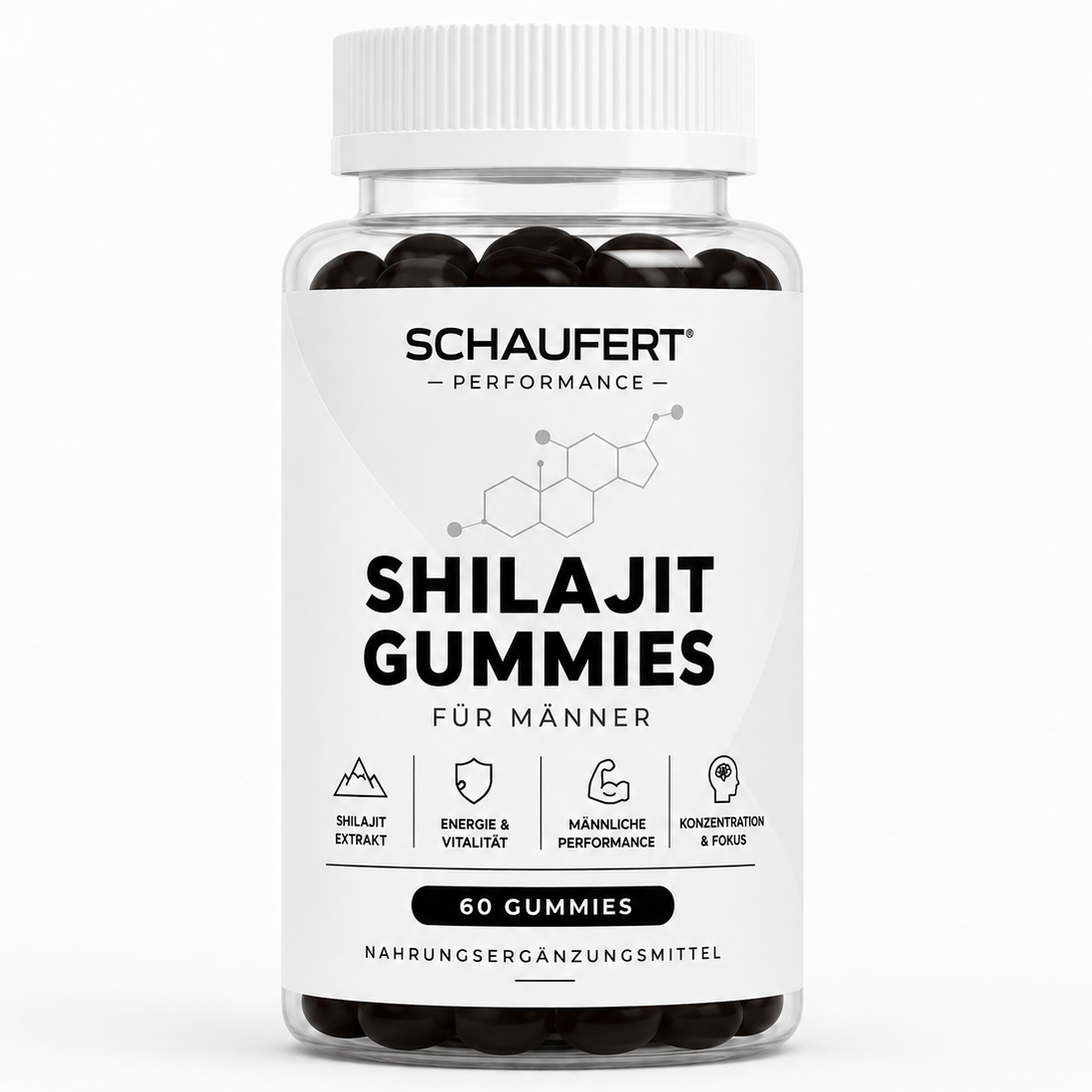 Shilajit Gummies für Männer – Vitamin C, B6, B12 – Energie & Immunsystem – 60 Stück