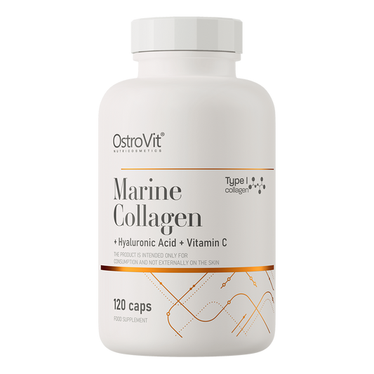 OstroVit Marines Kollagen + Hyaluronsäure + Vitamin C - 120 Kapseln
