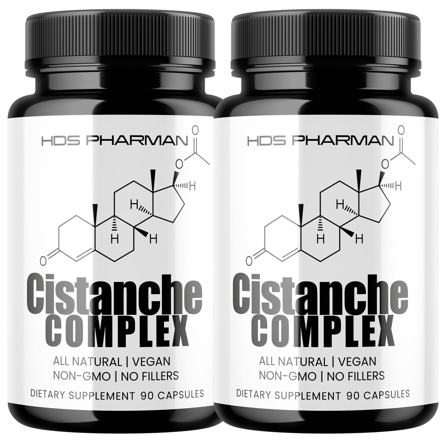 Cistanche Complex 500 mg | Tubulosa Extrakt 20:1 | Fadogia Agrestis | Tongkat Ali | Vegan | Ohne Zusatzstoffe | Laborgeprüft | HDS Pharman