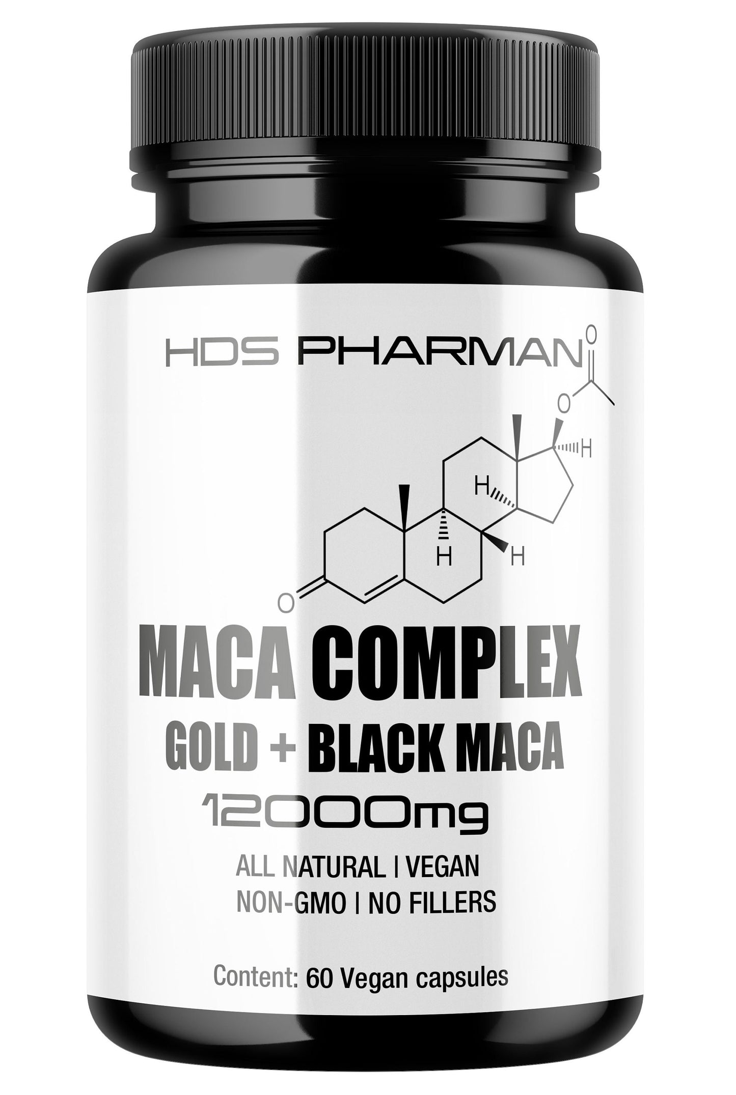 Vitality Trio | Lions Mane Maca Ashwagandha | Vegane Kapseln | Adaptogen Komplex | Ohne Zusatzstoffe | Handmade Deutschland | HDS Pharman